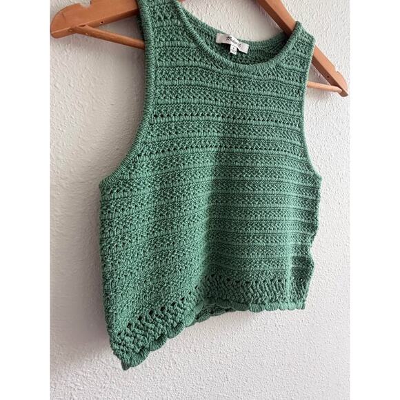 Women’s Madewell Cropped Kellen Crocheted Sweater Tank Size Small - Picture 3 of 9